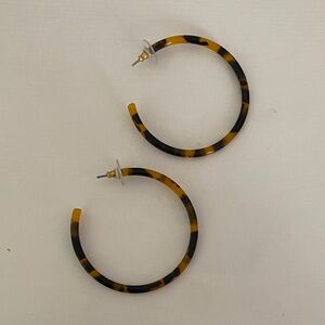 J. Crew Tortoise Shell Hoop Earrings